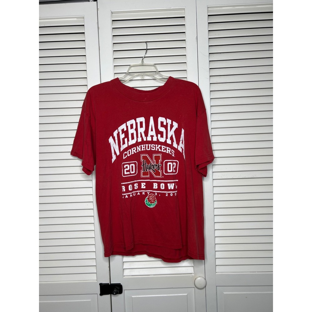 Vintage 2002 Rose Bowl Nebraska Cornhuskers T-Shirt Distressed AS-IS